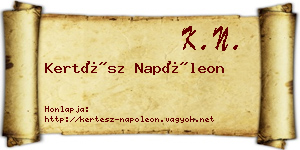 Kertész Napóleon névjegykártya